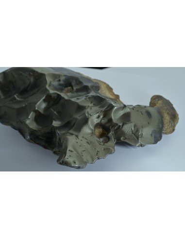 Oriented Iron Meteorite 2.76 kg – Shield Shape with Apex Flow Lines