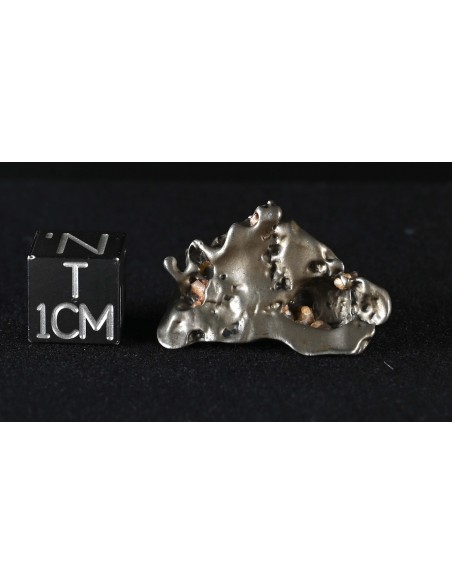 Golden Pallasite 9.36 g – Tubular Meteorite with Trapped Desert Grains