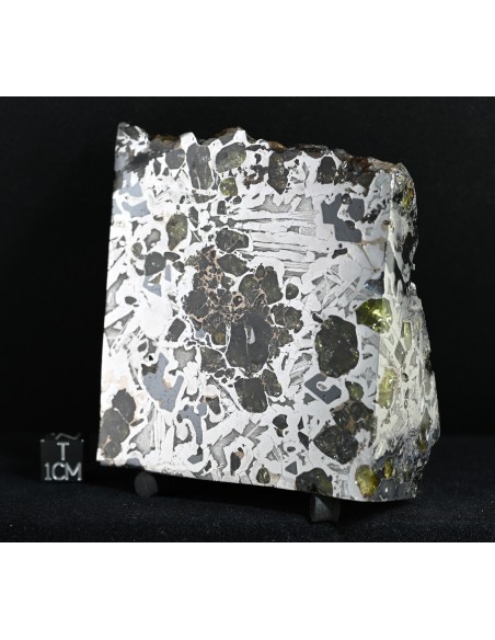 Seymchan Pallasite Block 855 g | Cut Faces and Natural Exterior