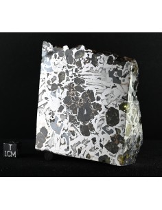 Seymchan Pallasite Block 855 g | Cut Faces and Natural Exterior 2