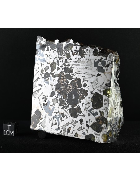 Seymchan Pallasite Block 855 g | Cut Faces and Natural Exterior
