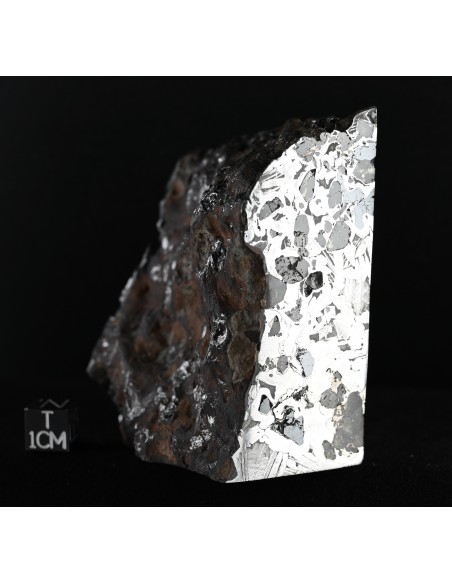 Seymchan Pallasite Block 855 g | Cut Faces and Natural Exterior