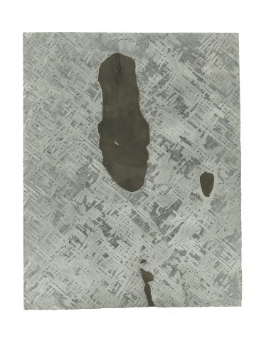 Cape York Meteorite Slice 1110 g | Widmanstätten Pattern and Troilites