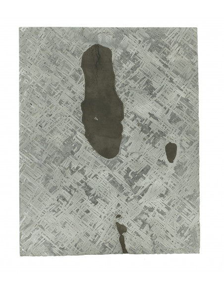 Cape York Meteorite Slice 1110 g | Widmanstätten Pattern and Troilites