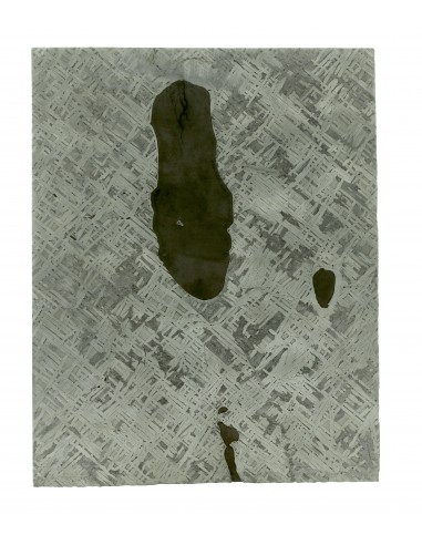Cape York Meteorite Slice 1110 g | Widmanstätten Pattern and Troilites