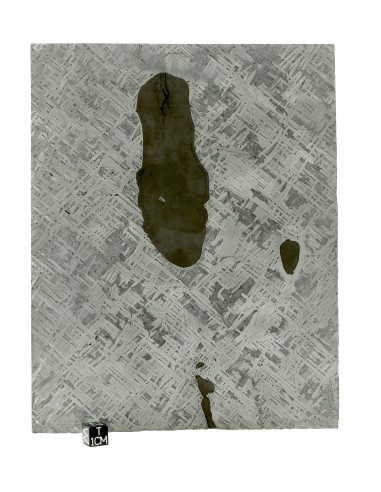 Cape York Meteorite Slice 1110 g | Widmanstätten Pattern and Troilites